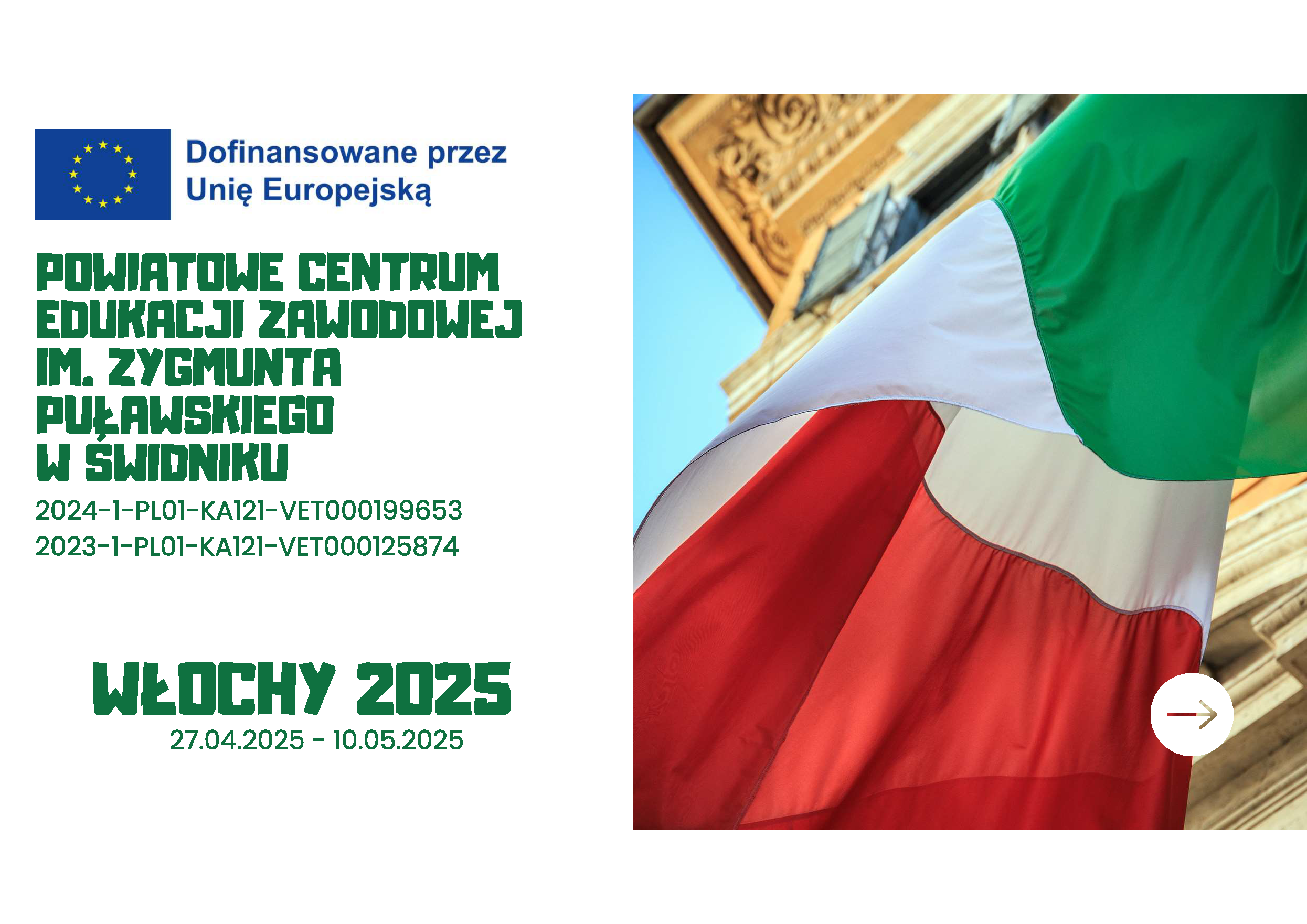  Zagraniczne praktyki zawodowe we Włoszech 2025